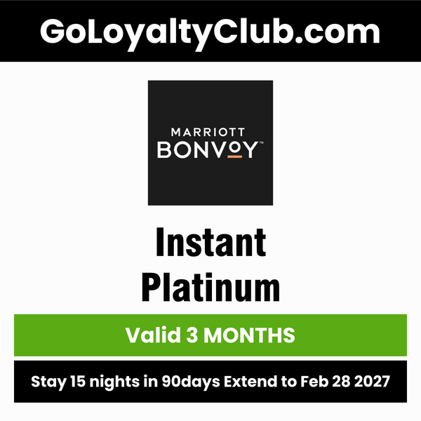 Instant Marriott Platinum For 3 months and 15 nights challenge （Use Your Existing Account!）