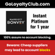 Instant Marriott Platinum For 1 Year