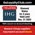 IHG Diamond status duration 2 years till Dec. 31st, 2026